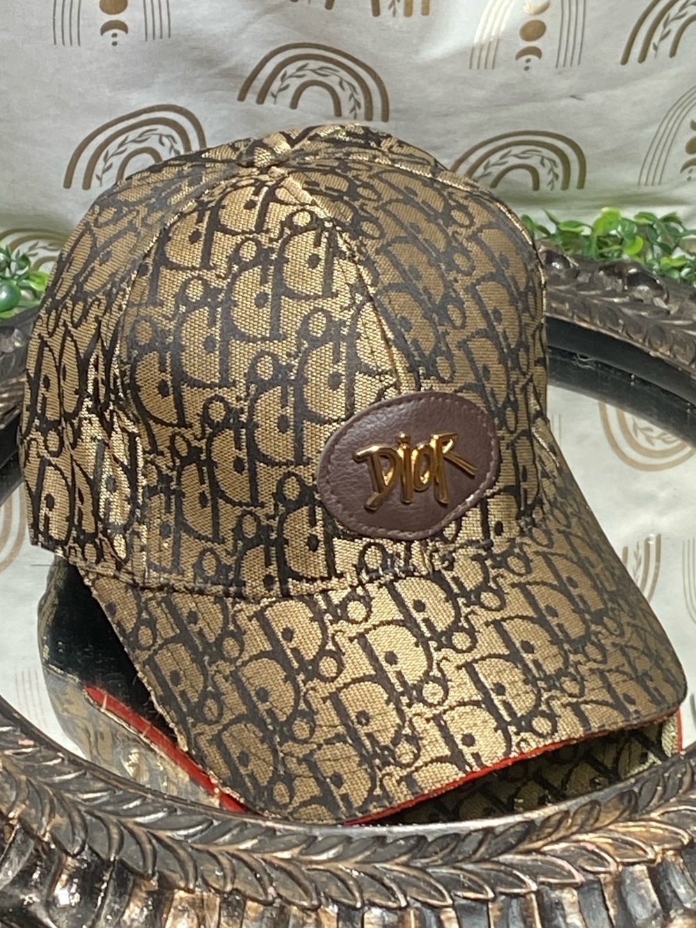 Dior Inspo Brown Monogram Baseball Cap